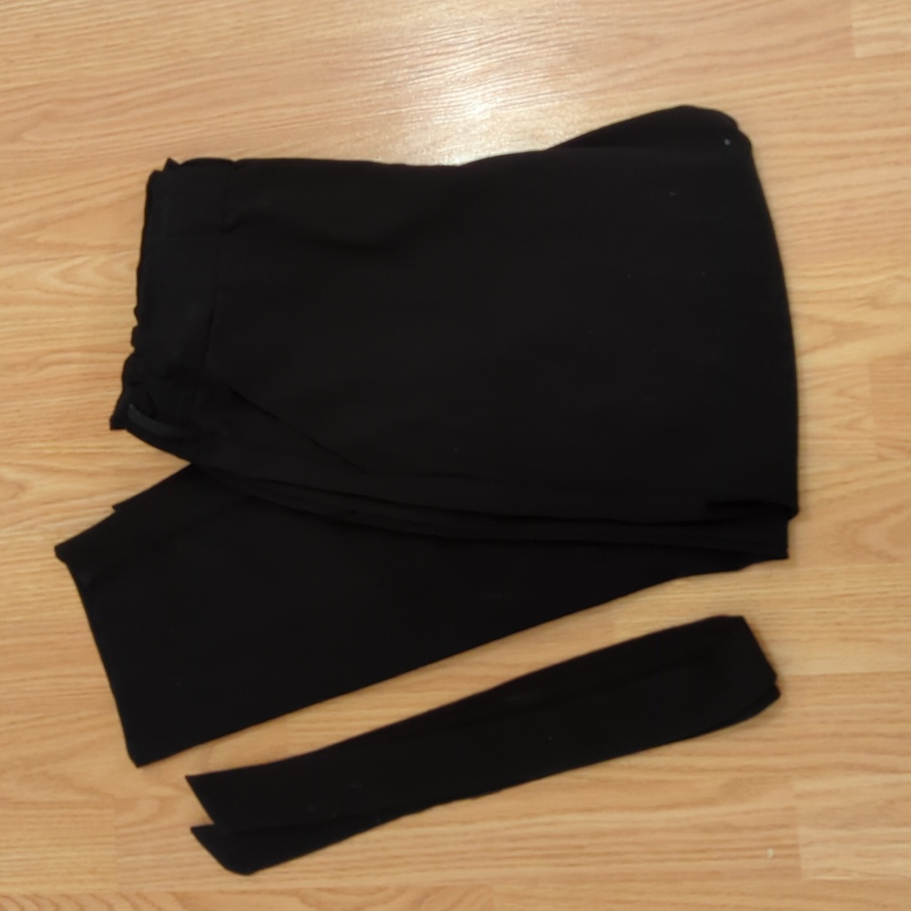 Black Paperbag Trousers with Belt